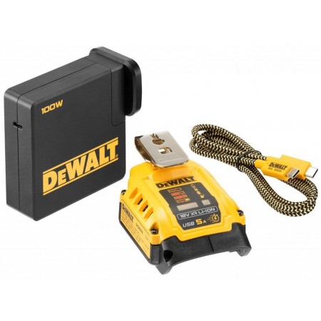 DeWALT DCB094K Adapter Zestaw do ładowania z adapterem USB A, USB C