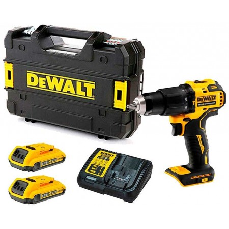 DeWALT DCD709D2T Wiertarko-wkrętarka udarowa (65Nm/18V/2x2,0Ah) Tstak