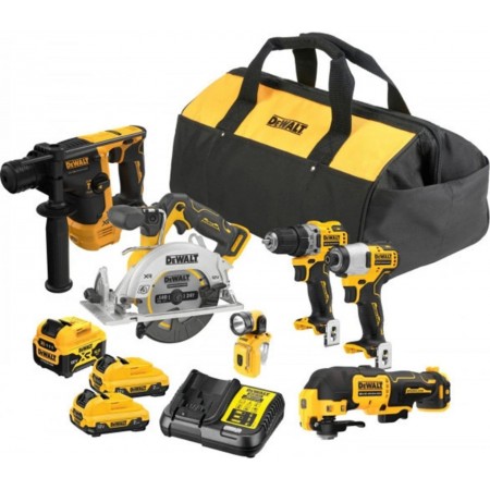 DeWALT DCK611P1D2 Zestaw Combo (DCD701+DCF801+DCS512+DCH072+DCS353+DCL510+1x5,0Ah+2x2,0Ah) DeWALT DCK611P1D2 Zestaw Combo (DCD701+DCF801+DCS512+DCH072+DCS353+DCL510+1x5,0Ah+2x2,0Ah)