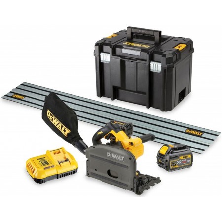 DeWALT DCS520T2R Aku Zagłębiarka 165mm, FlexVolt 54V 2x6,0 Ah + szyna 1,5 m DeWALT DCS520T2R Aku Zagłębiarka 165mm, FlexVolt 54V 2x6,0 Ah + szyna 1,5 m