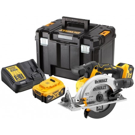 DeWALT DCS565P2 Aku pilarka tarczowa 165mm XR (18V/2x5,0 Ah) Tstak DeWALT DCS565P2 Aku pilarka tarczowa 165mm XR (18V/2x5,0 Ah) Tstak