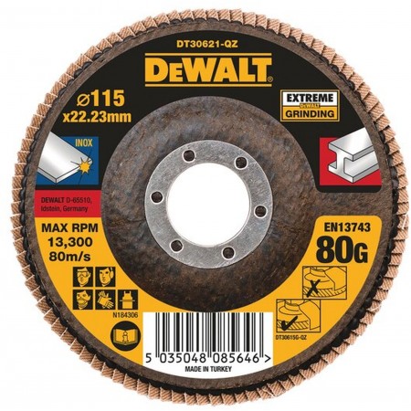 DeWALT DT30621 Tarcza listkowa EXTREME 115mm 80gr DeWALT DT30621 Tarcza listkowa EXTREME 115mm 80gr