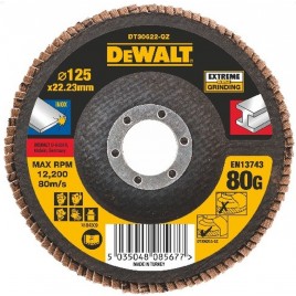 DeWALT DT30622 Tarcza listkowa EXTREME 125mm, 80gr DeWALT DT30622 Tarcza listkowa EXTREME 125mm, 80gr