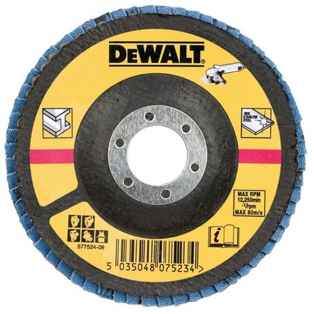 DeWALT DT3310 Ściernica Listkowa 125x22,2mm Gr.80 Płaska