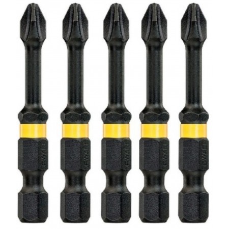 DeWALT zestaw 5szt. końcówek udarowych Torison PH2/50mm DT7998T DeWALT zestaw 5szt. końcówek udarowych Torison PH2/50mm DT7998T