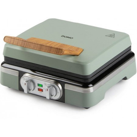 DOMO Gofrownica 4×7 z termostatem i timerem – zielony DO9279W