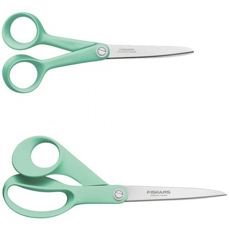 Fiskars Inspiration Mint Zestaw nożyczek (17 cm & 21 cm) 1084006 Fiskars Inspiration Mint Zestaw nożyczek (17 cm & 21 cm) 1084006