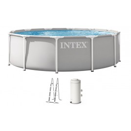 INTEX PRISM FRAME Okrągły basen 366 × 99 cm z filtrem kartuszowym 220–240V 26716ND