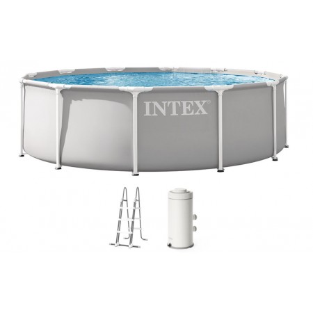 INTEX PRISM FRAME Okrągły basen 366 × 99 cm z filtrem kartuszowym 220–240V 26716ND INTEX PRISM FRAME Okrągły basen 366 × 99 cm z filtrem kartuszowym 220–240V 26716ND