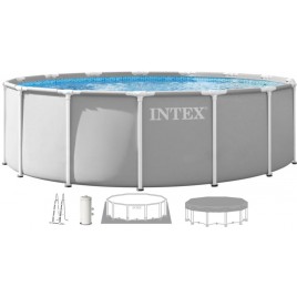 INTEX PRISM FRAME Okrągły basen 457 × 122 cm z filtrem kartuszowym 220–240V 26726ND