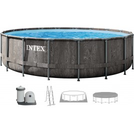 INTEX GREYWOOD PRISM FRAME Okrągły basen 549 × 122 cm z filtrem kartuszowym 12V 26744GN