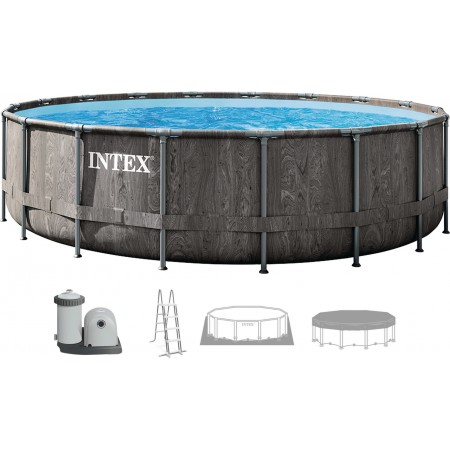 INTEX GREYWOOD PRISM FRAME Okrągły basen 549 × 122 cm z filtracją 220–240V 26744NP INTEX GREYWOOD PRISM FRAME Okrągły basen 549 × 122 cm z filtracją 220–240V 26744NP