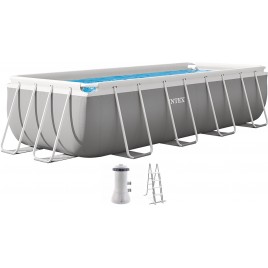 INTEX PRISM FRAME Basen prostokątny 400 × 200 × 100 cm z filtrem kartuszowym 12V 26788GN INTEX PRISM FRAME Basen prostokątny 400 × 200 × 100 cm z filtrem kartuszowym 12V 26788GN