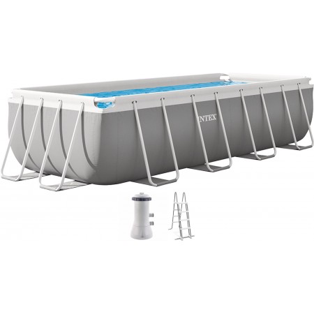 INTEX PRISM FRAME Basen prostokątny 400 × 200 × 100 cm z filtracją 220–240V 26788NP INTEX PRISM FRAME Basen prostokątny 400 × 200 × 100 cm z filtracją 220–240V 26788NP