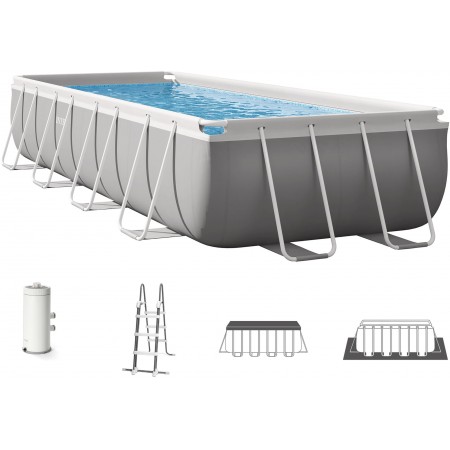 INTEX PRISM FRAME Basen prostokątny 488 × 244 × 107 cm z filtracją 220–240V 26792NP INTEX PRISM FRAME Basen prostokątny 488 × 244 × 107 cm z filtracją 220–240V 26792NP