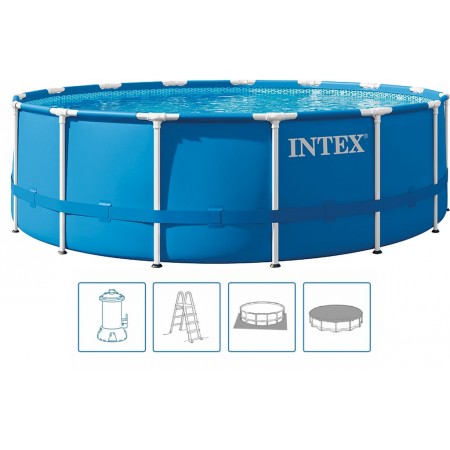 INTEX METAL FRAME Basen 457 x 122 cm z pompą filtrującą 12 V 28242GN INTEX METAL FRAME Basen 457 x 122 cm z pompą filtrującą 12 V 28242GN