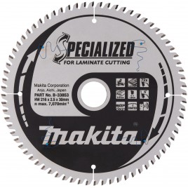 Makita Makita B-33853 Tarcza pilarska do laminatu 216×2,5×30 mm, 72Z= old B-29474