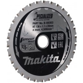 Makita B-69303 TCT Efficut Tarcza tnąca, do metalu 136mm 30T= old B-60303