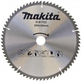 Makita D-81723 Tarcza pilarska TCT do aluminium 260 × 30 mm 70 Z =old D-73003