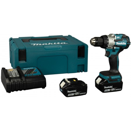 Makita DHP489RTJ Wiertarko-wkrętarka udarowa Li-ion LXT (18V/2x5,0Ah) Makpac