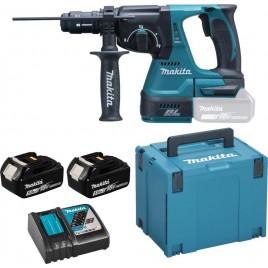 Makita DHR243RTJ Akum. młotowiertarka SDS-Plus LXT (18V/2x5,0Ah) Makpac