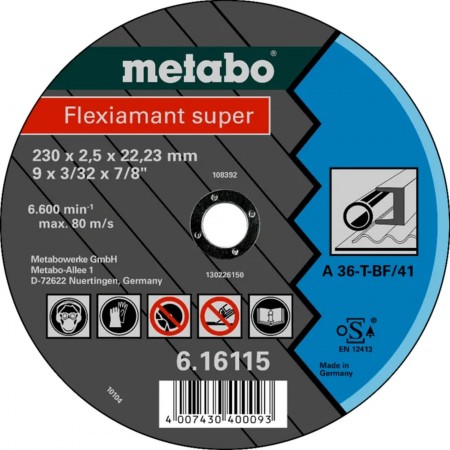 Metabo Flexiamant super 230x2,5x22,23 stal, TF 41 616115000
