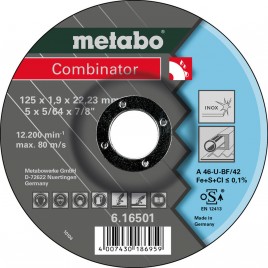 Metabo Combinator Tarcza tnaca 125x1,9x22,23 Inox 616501000