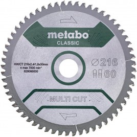 Metabo "Multi Cut Classic" HW/CT Piła tarczowa 216x30, 60 PZ/LZ 5° 628066000