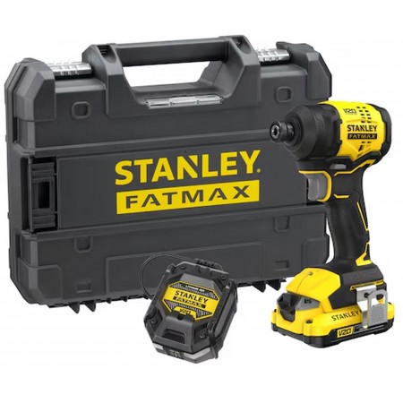 Stanley SFMCF811D1T FatMax V20 Bezszczotkowa zakrętarka udarowa 1/4" (18V/1x2,0Ah) walizka Stanley SFMCF811D1T FatMax V20 Bezszczotkowa zakrętarka udarowa 1/4" (18V/1x2,0Ah) walizka