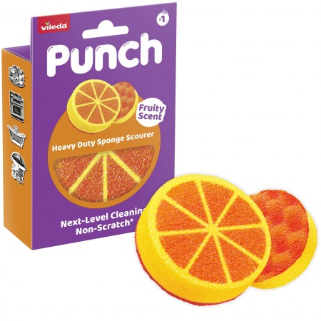VILEDA PUNCH Mocny zmywak Pomarańcza 1 szt. 180758