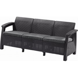 KETER CORFU LOVE SEAT MAX Sofa, 182 x 70 x 79cm, grafit/jasny szary 17197959