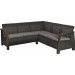 ALLIBERT CORFU RELAX Sofa narożna, 190 x 190 x 79 cm, grafit/jasny szary 17208435