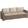 ALLIBERT CALIFORNIA Sofa 199 x 68 x 72 cm, cappuccino/piaskowy 17196779