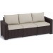 ALLIBERT CALIFORNIA Sofa 199 x 68 x 72 cm, brązowy/beżowy 17196779