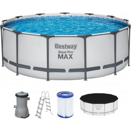 BESTWAY Steel Pro Max Basen stelażowy 396 x 122 cm, z filtracją kartuszową 5618W