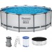 BESTWAY Steel Pro Max Basen stelażowy 396 x 122 cm, z filtracją kartuszową 5618W