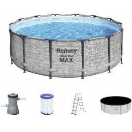 BESTWAY Steel Pro Max Basen stelażowy 427 x 122 cm, z filtracją kartuszową 5619D