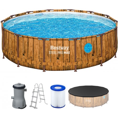 BESTWAY Steel Pro Max Splashview Zestaw basenowy 427 x 107 cm, filtracja kartuszowa 561JM