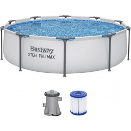 BESTWAY Steel Pro Max Basen stelażowy 305 x 76 cm, z filtracją kartuszową 56408