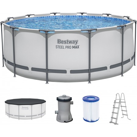BESTWAY Steel Pro Max Basen stelażowy 366 x 122 cm, z filtracją kartuszową 56420