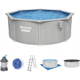 BESTWAY Hydrium Basen stelażowy 360 x 120 cm, z filtracją piaskową 56574