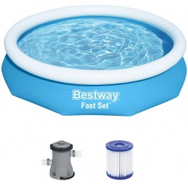 BESTWAY Fast Set Basen rozporowy 305 x 66 cm, z filtracją kartuszową 57458