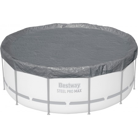 BESTWAY Pokrywa basenowa Premium 370 cm, szara, okrągła 58949