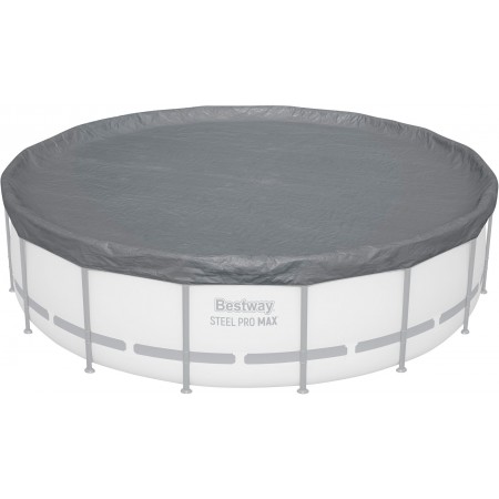 BESTWAY Pokrywa basenowa Premium 493 cm, szara, okrągła 58952