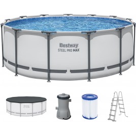 BESTWAY Steel Pro Max Basen stelażowy 396 x 122 cm, z filtracją kartuszową 5618W