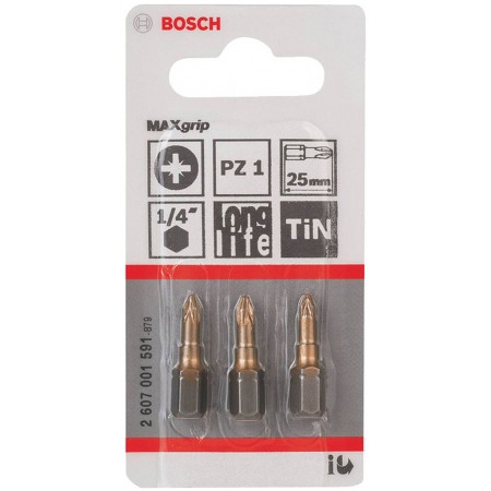 BOSCH Końcówki wkręcające BIT PZ1 MAXG 3PC 2607001591 /3szt./