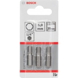 BOSCH Accessories Bit szcześciokątny, 5 mm, C 6.3, 3 szt. 2607001726