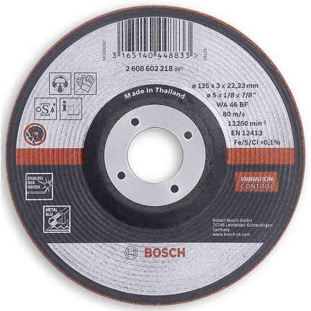 Bosch Półelastyczna tarcza ścierna WA 46 BF, 125 mm, 3,0 mm 2608602218