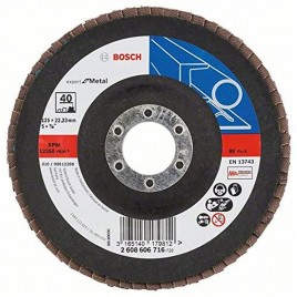 BOSCH Listkowa tarcza szlifierska X551, 125x22,23mm, 40, wygięta 2608606716