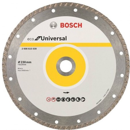 BOSCH Diamentowa tarcza tnąca ECO Universal Turbo 230-22,23mm , 2608615039